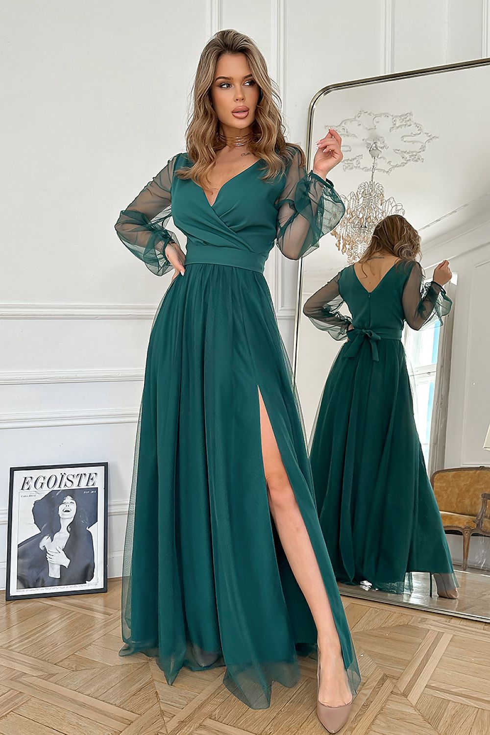  Long dress model 220099 Bicotone 