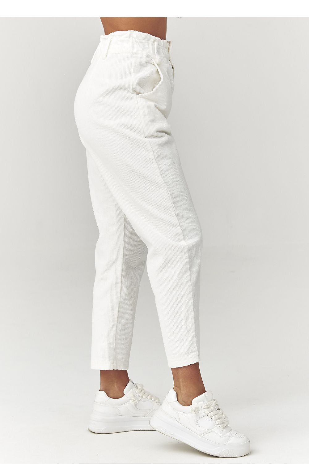  corduroy trousers model 223242 Makadamia 