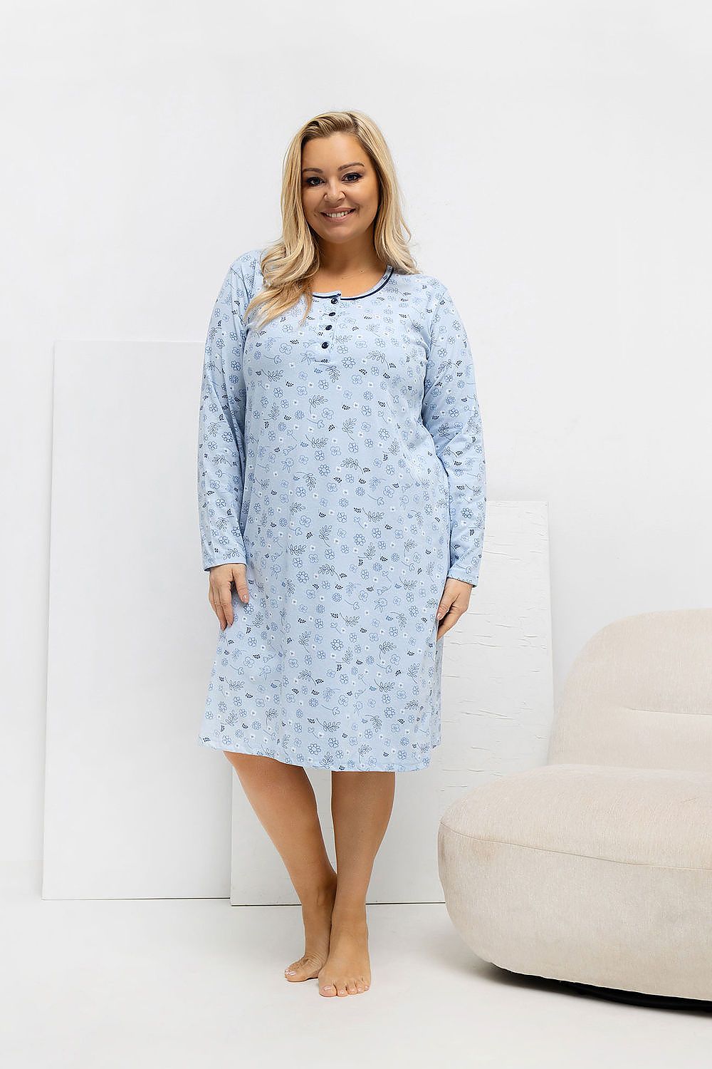  Plus Size Nightgown model 223308 Forever Pink 
