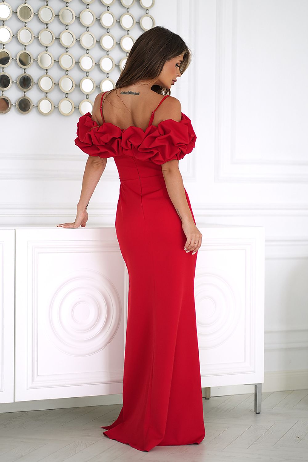  Long dress model 230919 Bicotone 