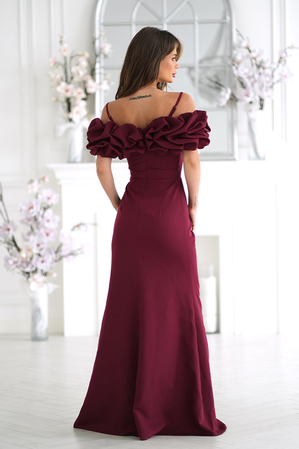  Long dress model 232801 Bicotone 