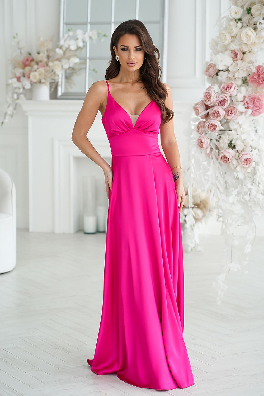  Long dress model 232803 Bicotone 