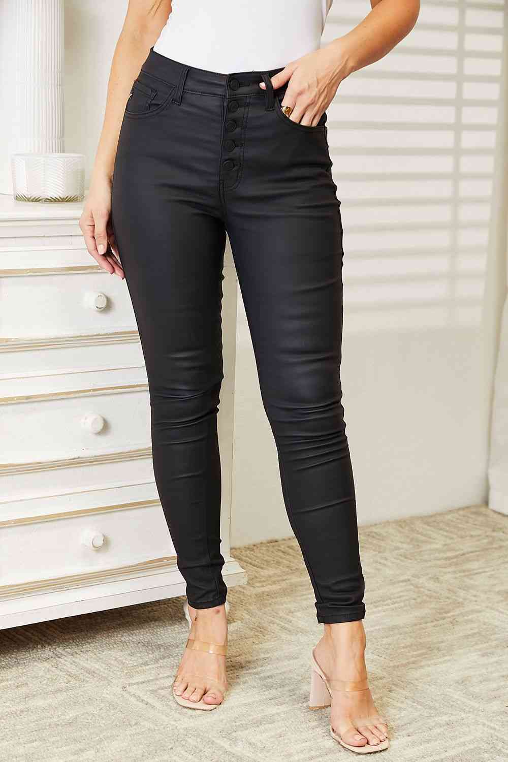 Kancan Full Size High Rise Black Ankle Skinny Jeans