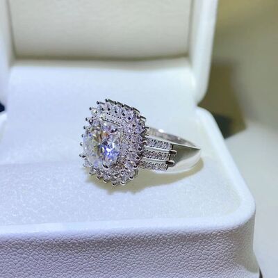 2 Carat Moissanite 925 Sterling Silver Ring