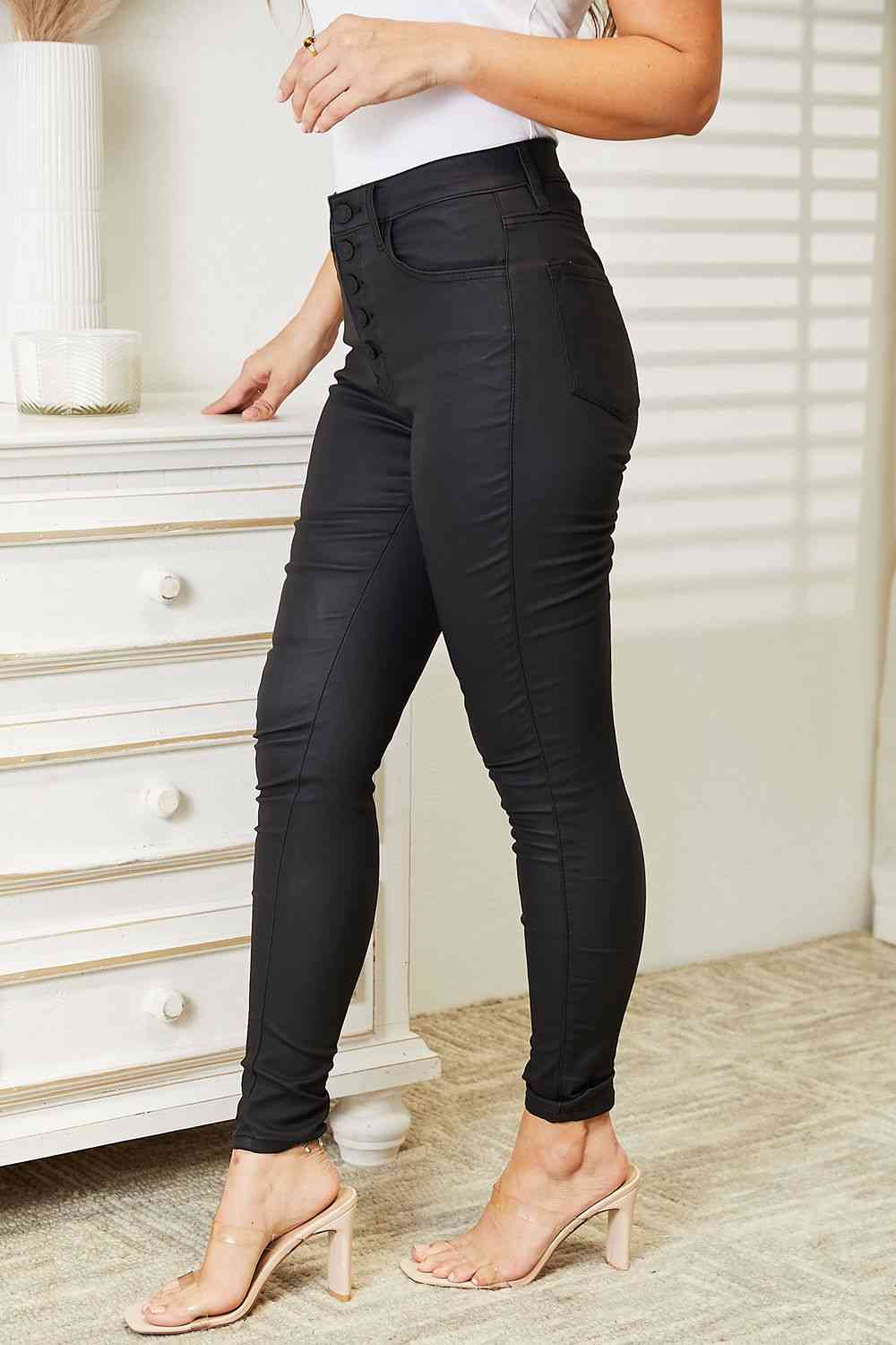 Kancan Full Size High Rise Black Ankle Skinny Jeans