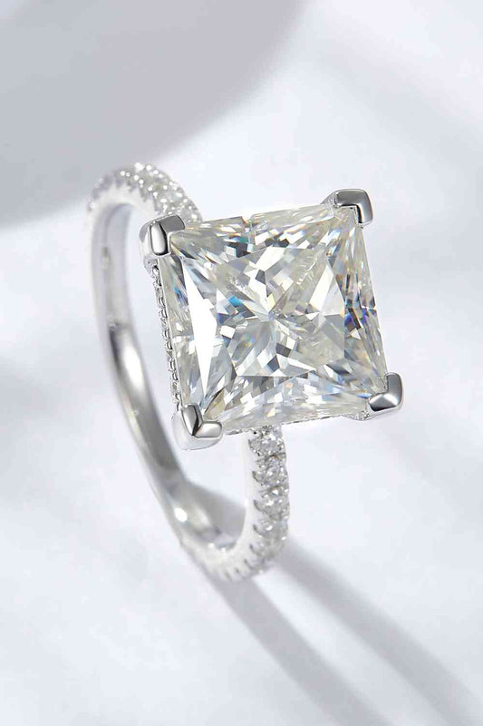 5.52 Carat Moissanite Side Stone Ring