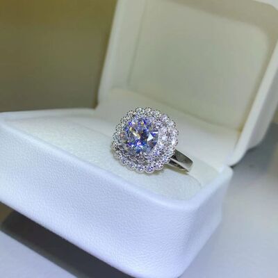 2 Carat Moissanite 925 Sterling Silver Ring