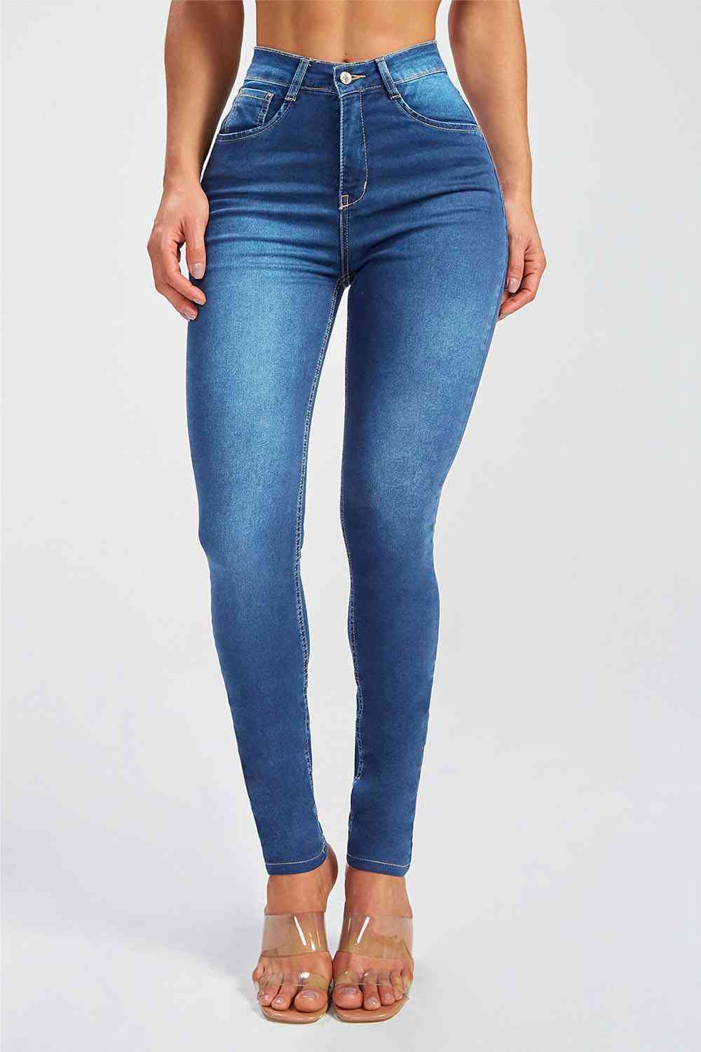 Buttoned Skinny Jeans